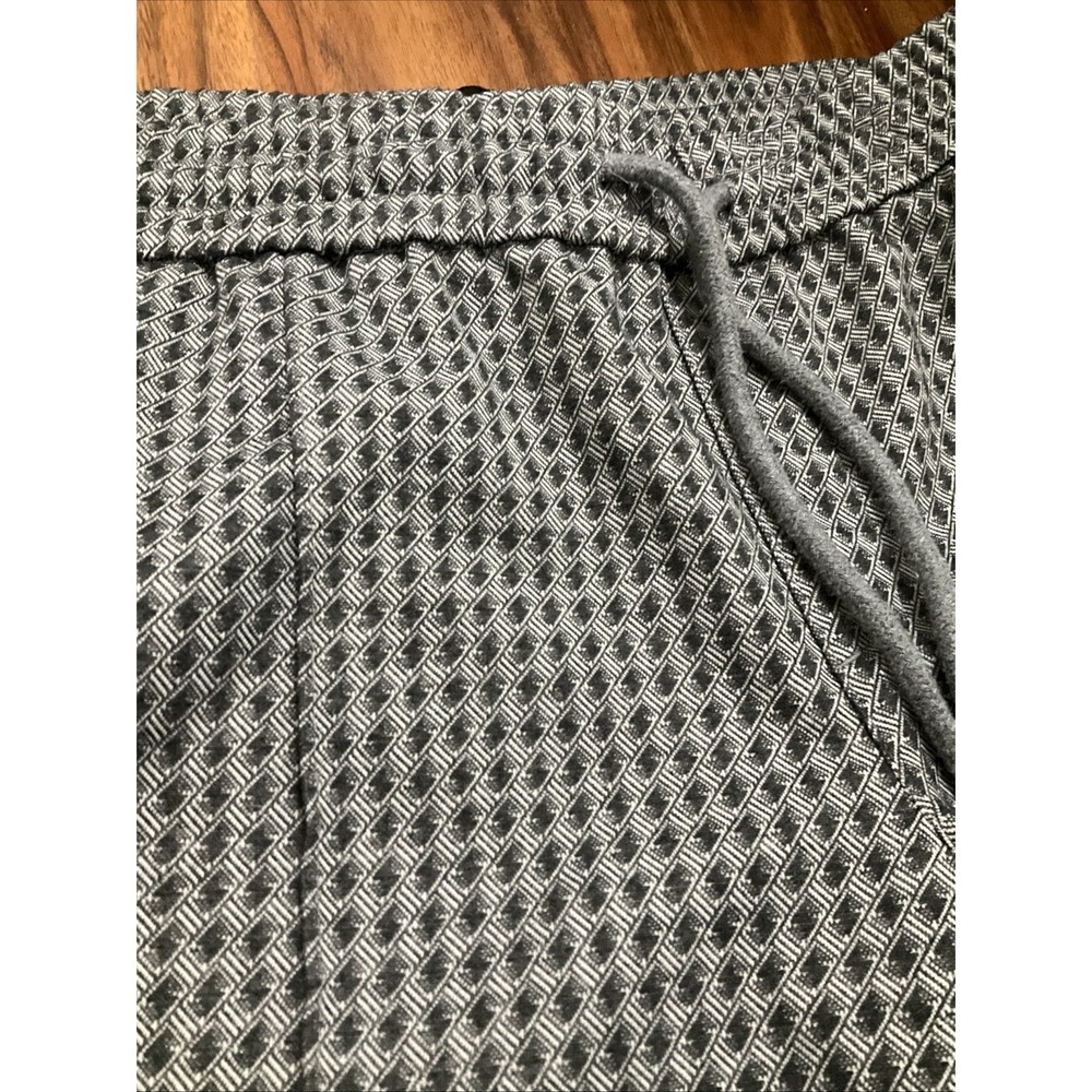 Liverpool Los Angeles Plaid Pull Women's Pants Drawstring Size L Black-gray - Picture 5 of 7
